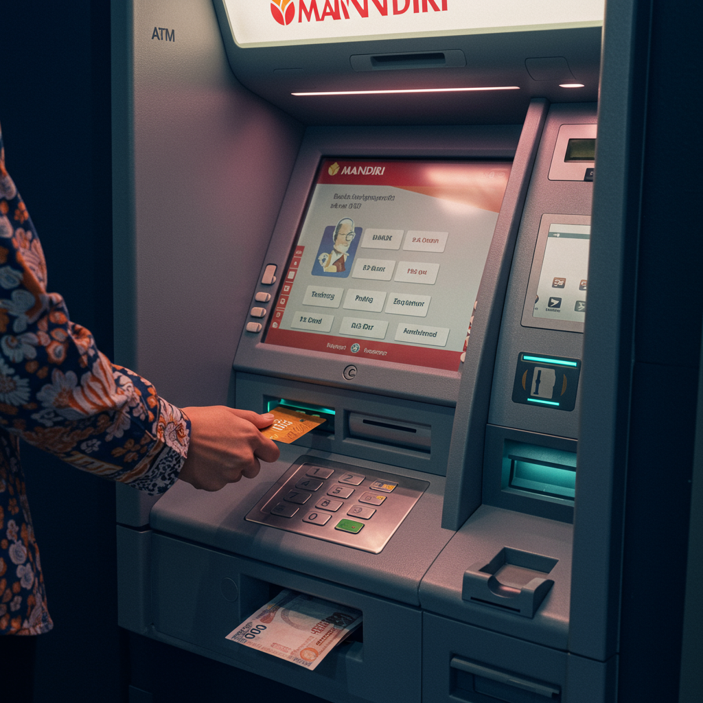 Cara Tarik Tunai e Money ke Mandiri Di ATM
